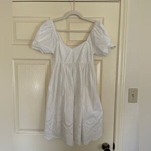 Charming White Eyelet Dress